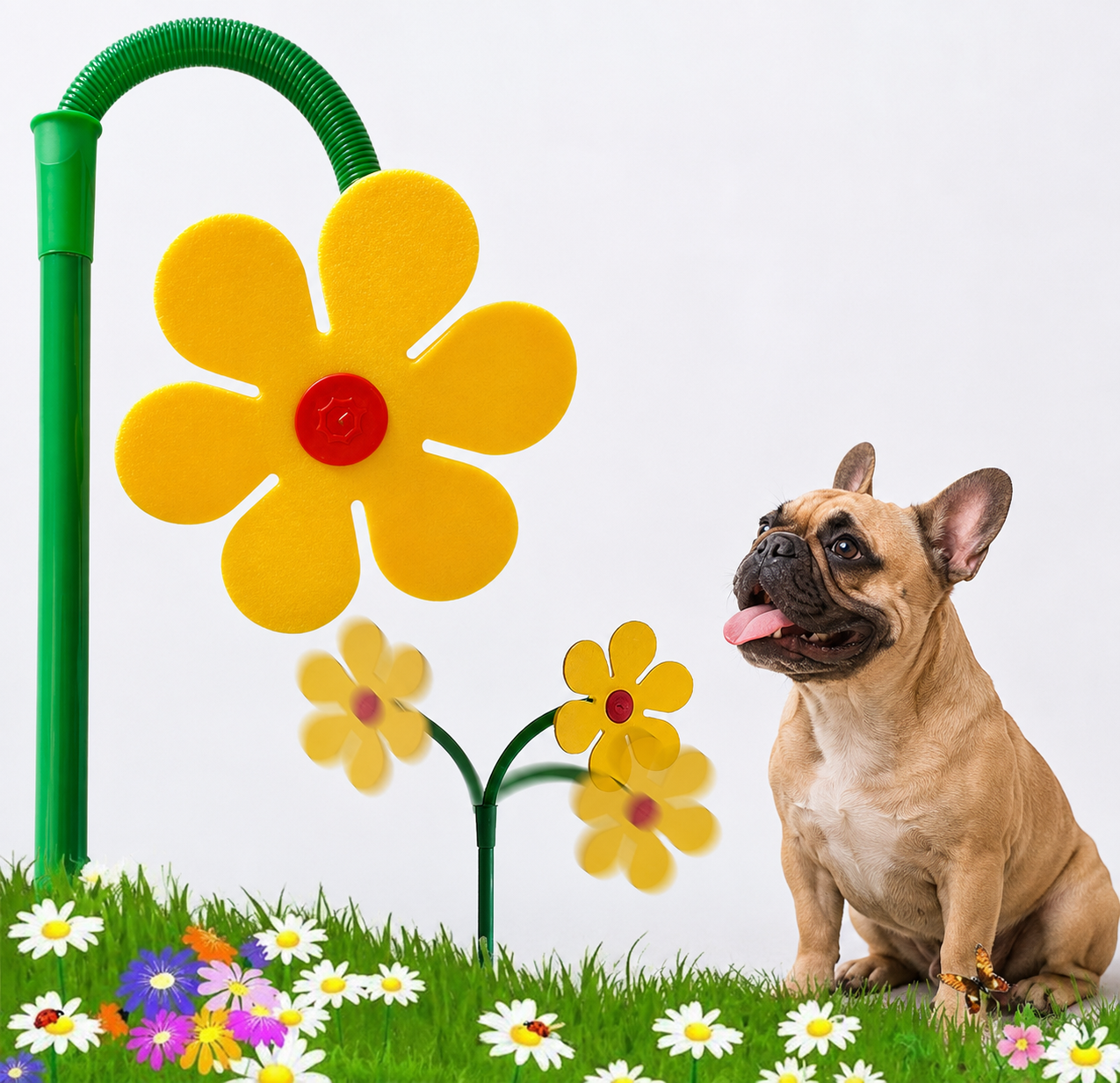 Frenchie 360° Rotating Crazy Daisy Flower Sprinkler
