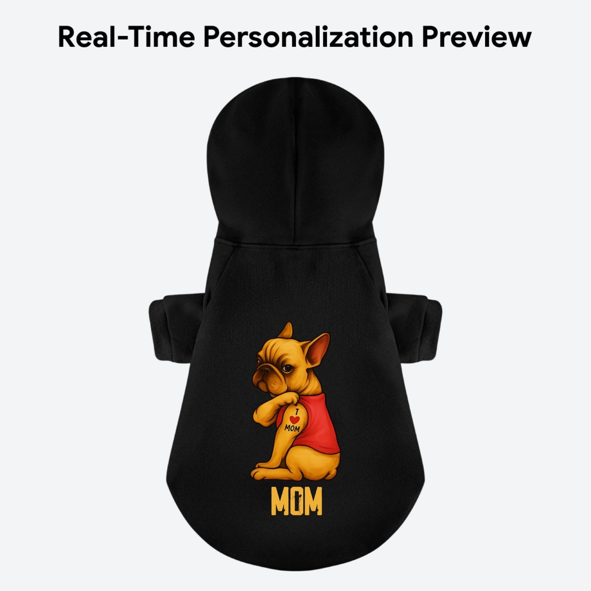 MOM - Personalized French Bulldog hoodies with funny quotes and your furry friend's name – 100% Cotton