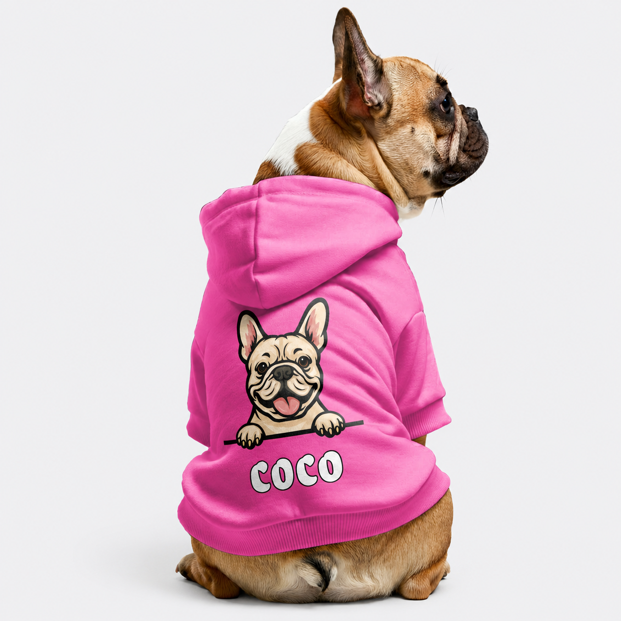 COCO - Personalized French Bulldog hoodies with funny quotes and your furry friend's name – 100% Cotton