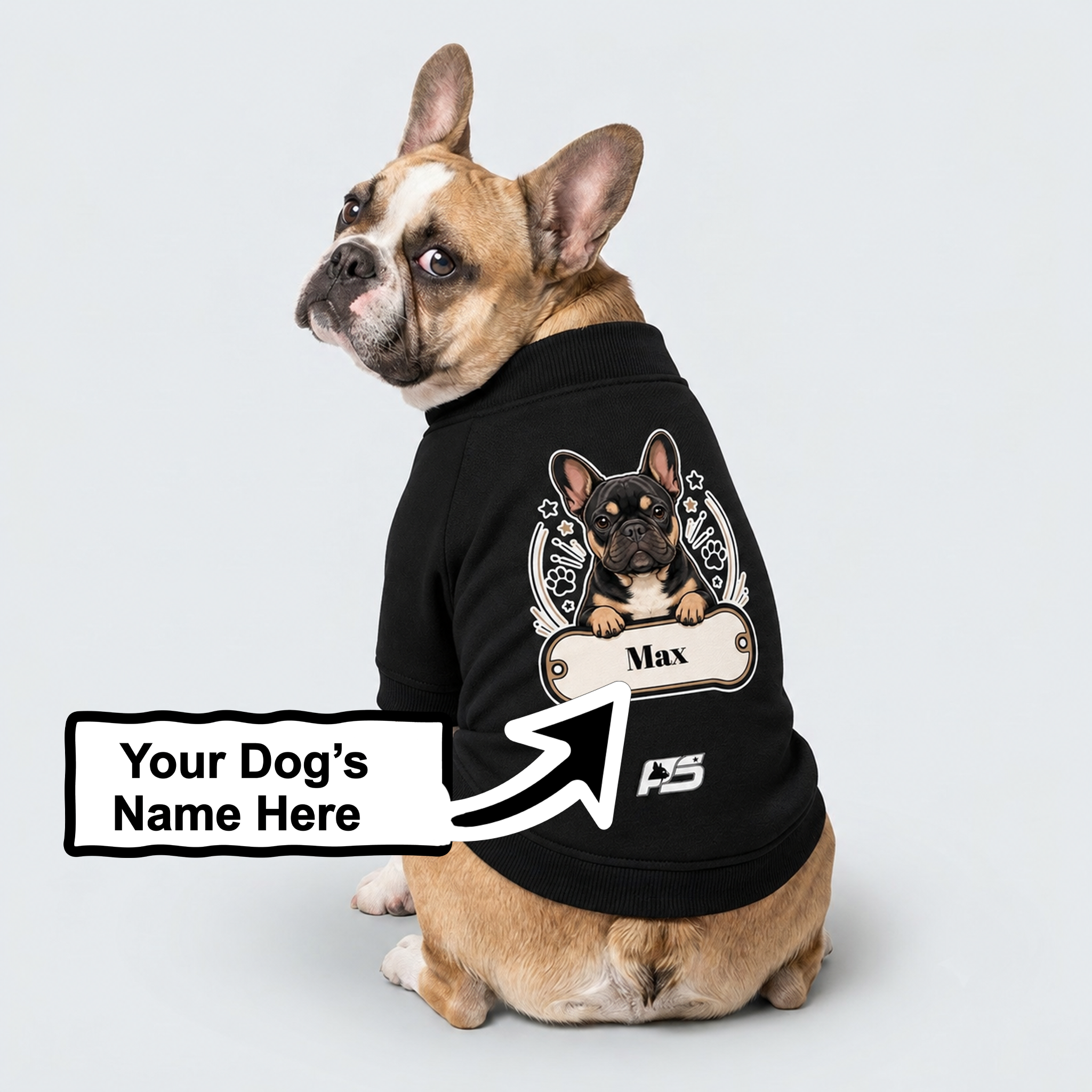 Max - Personalized Frenchie Cardigan Sweatshirts - Made in USA