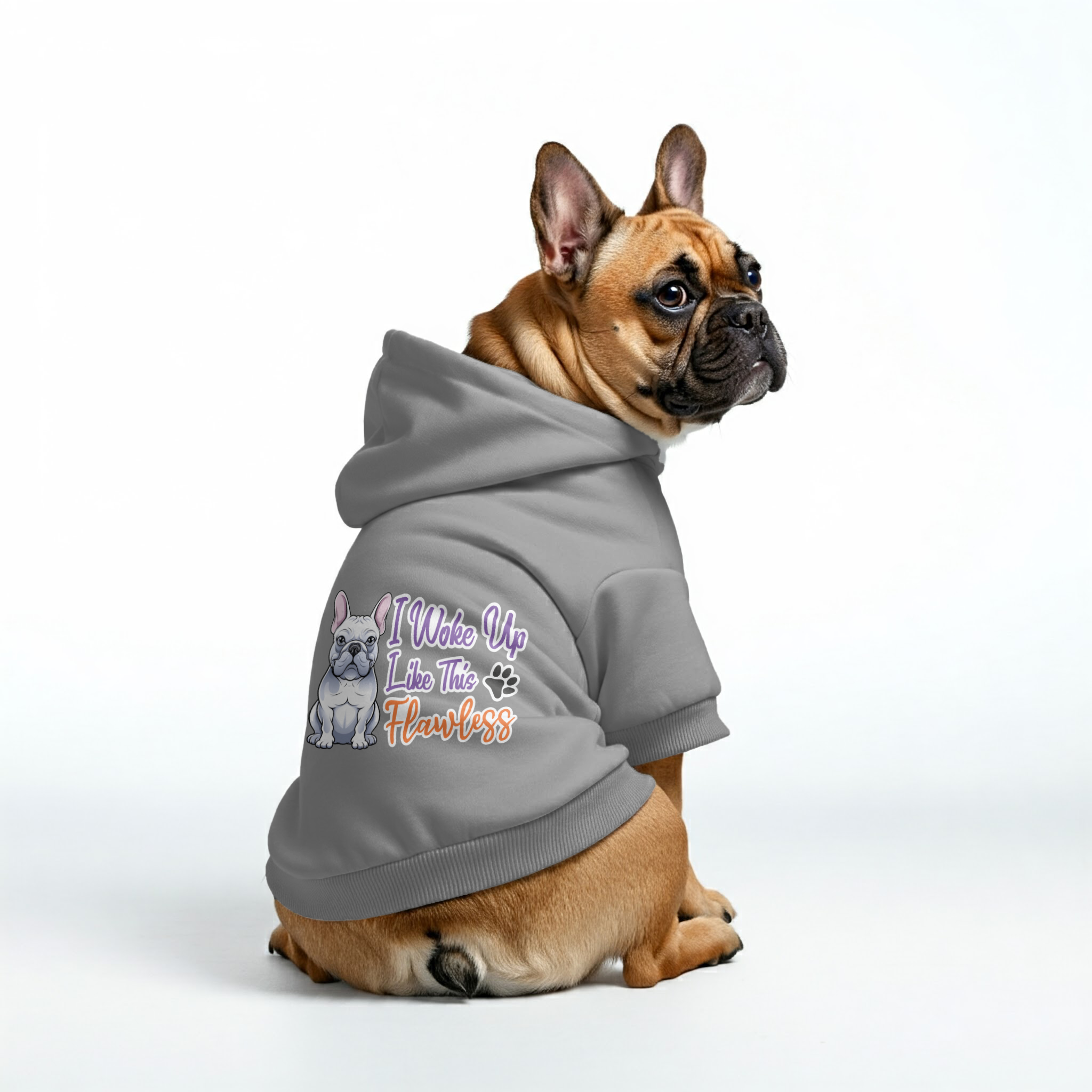 I woke up like this flawless -  French Bulldog Hoodies – 100% Cotton