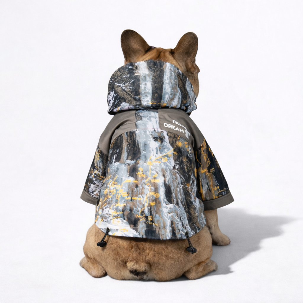 TerraPaw French Bulldog Raincoat – Camouflage Waterproof Hooded Dog Jacket - Frenchie.us