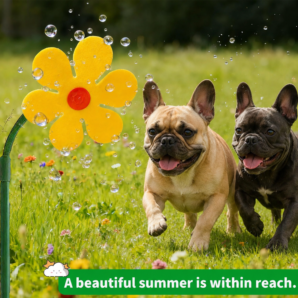 Frenchie 360° Rotating Crazy Daisy Flower Sprinkler