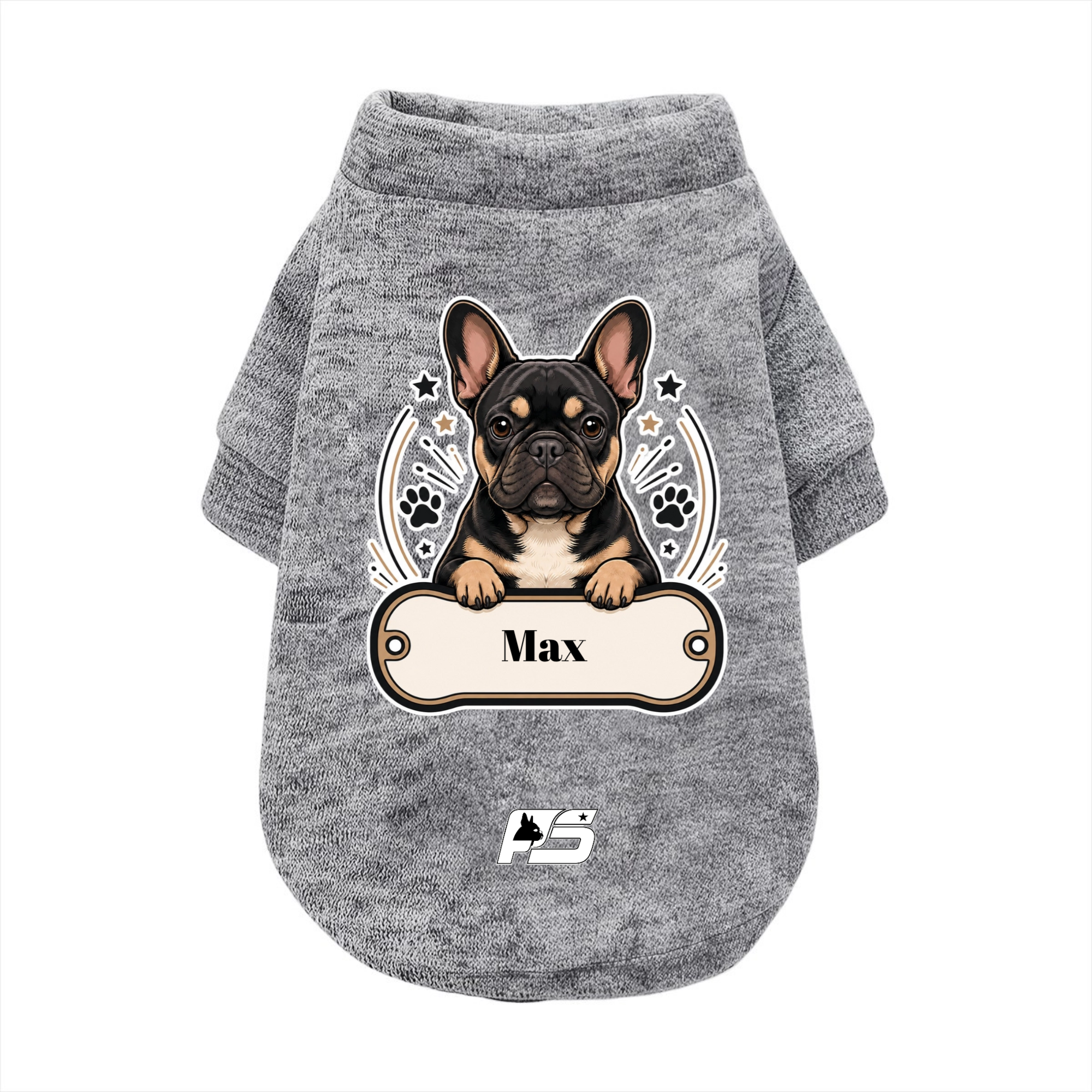 Max - Personalized Frenchie Cardigan Sweatshirts - Made in USA